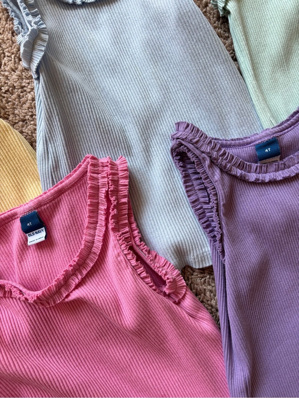 Old Navy Ribbed Ruffle Tank Top Bundle: 4T - Picture 8 of 8